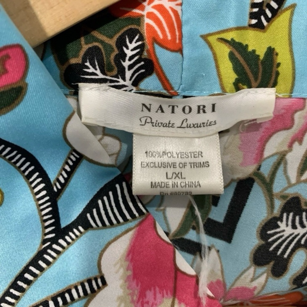 NATORI Private Luxuries Asian Inspired Floral Print KIMONO ROBE Size‎ L/XL - Picture 3 of 5